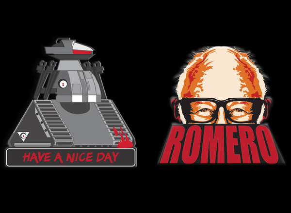 Limited Chopping Mall and George Romero Pin Designs